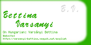 bettina varsanyi business card